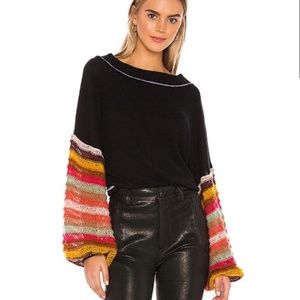 Free People Cha Cha Balloon-Sleeve Sweater